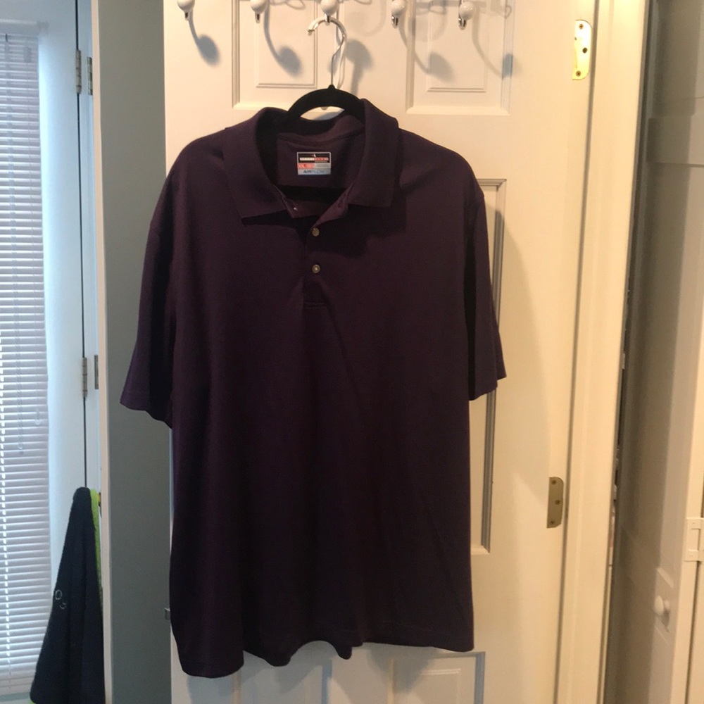 Purple performance polo